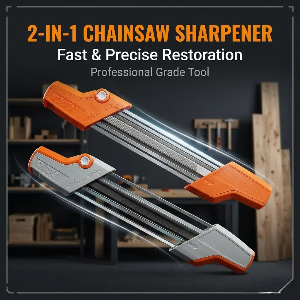 SawEdge 2-in-1 chainsaw sharpener manual filing tool