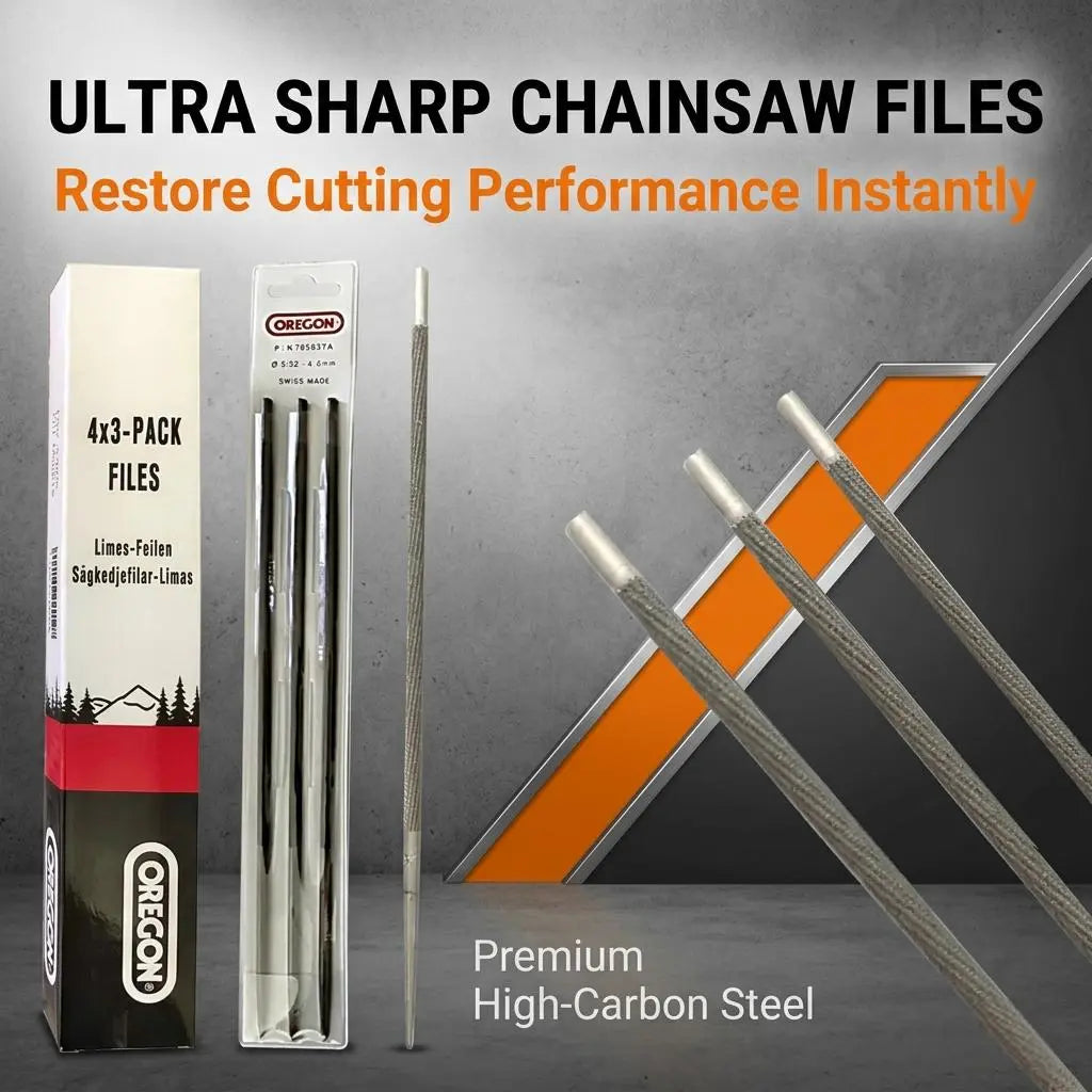 High-carbon steel chainsaw sharpening files