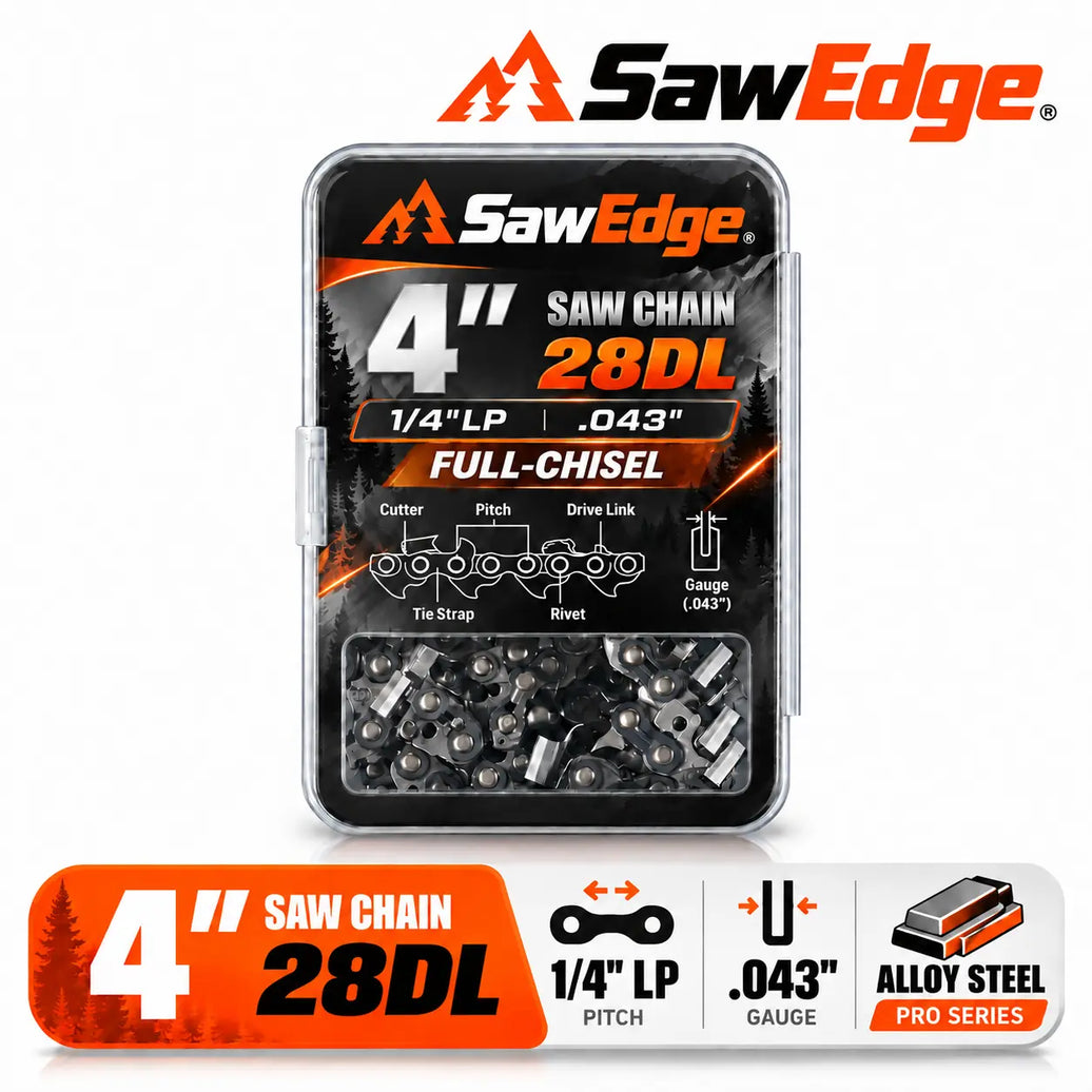 SawEdge PRO 4 inch 1/4 LP .043 28DL alloy steel chainsaw chain