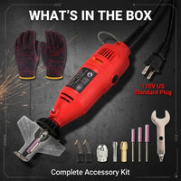 Electric chainsaw sharpener complete accessory kit with US plug