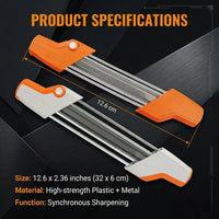 2-in-1 chainsaw sharpener dimensions and material specifications