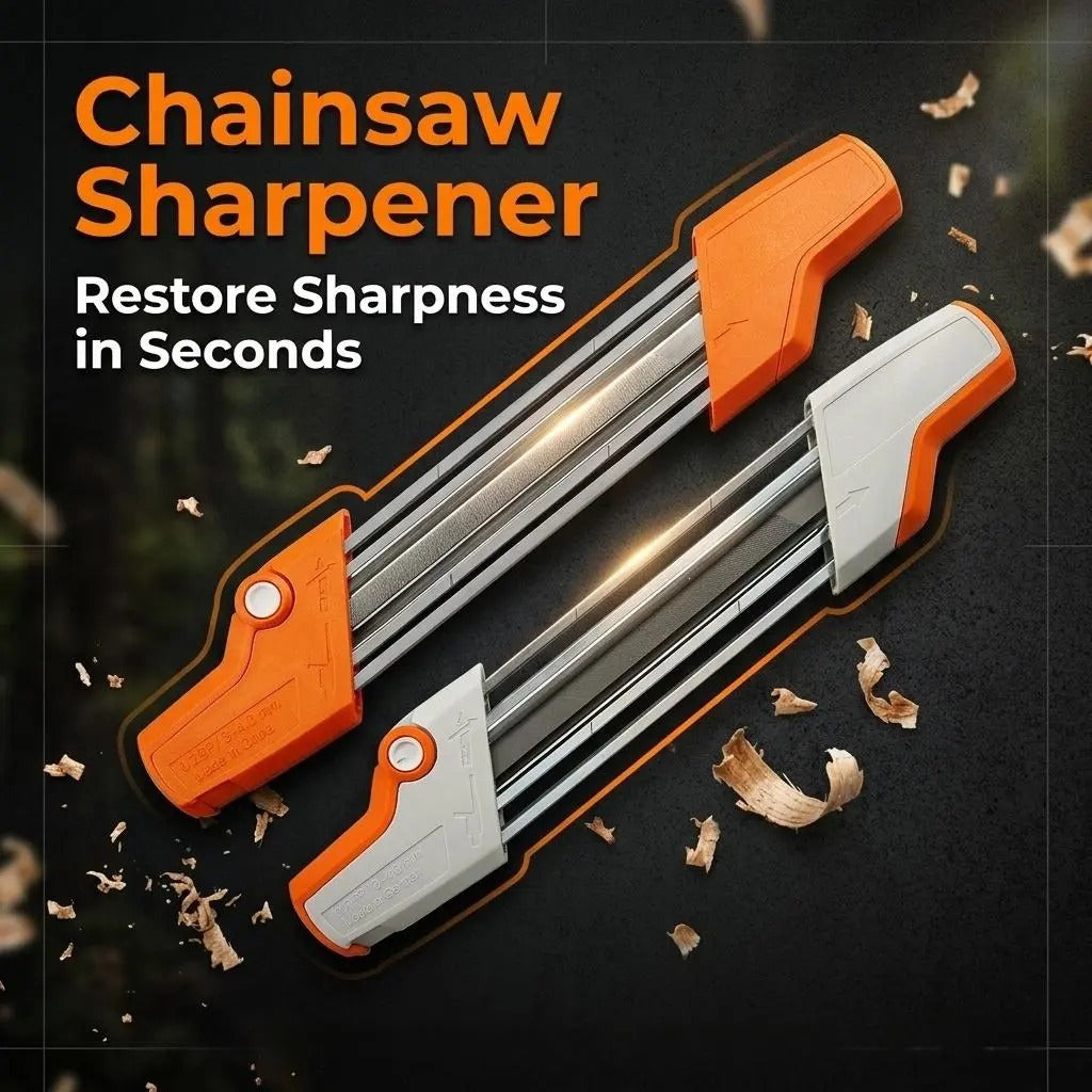 SawEdge 2-in-1 manual chainsaw sharpening tool