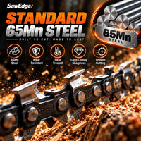 SawEdge 65Mn steel chainsaw chain features