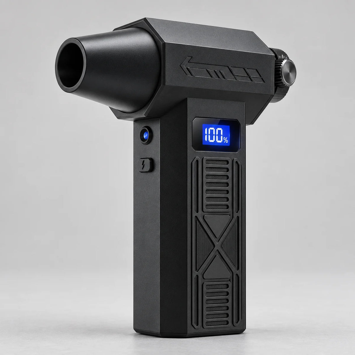 SawEdge Mini Turbo Blower with graphite housing and battery display
