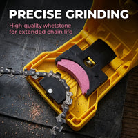 Chainsaw sharpener precision grinding whetstone detail